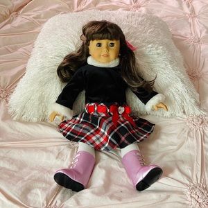 Dollie & Me AG Doll Black & Red Plaid Xmas Dress